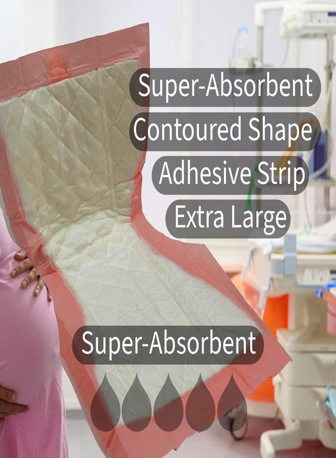 Vakly Extra Large Postpartum Maternity Pads [40 Pack] Hospital Style Super-Absorbent Contoured Pad Liners - 7" Wide X 14" Long - Heavier Overnight Post Birth Protection for Women - Incontinence Liners - Image 2